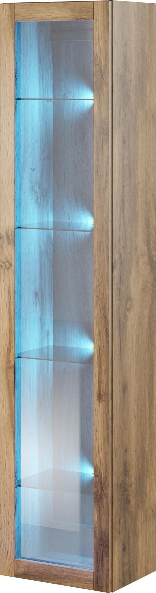 Cama Meble Witryna VIGO szkło'180' 180/40/30 dąb wotan