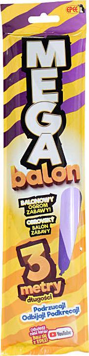 Epee MegaBalon 3 metrowy duży balon fioletowe paski