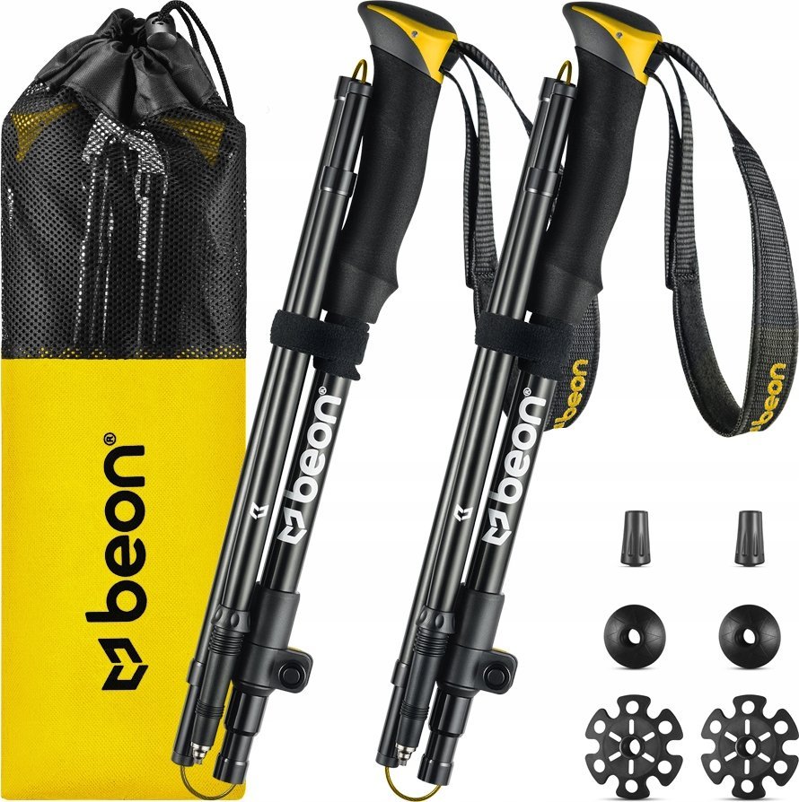 Beon Kije trekkingowe Beon Fold Lite Yellow