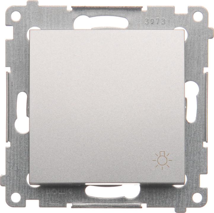 Kontakt-Simon Przycisk światło srebrny mat - DS1.01/43