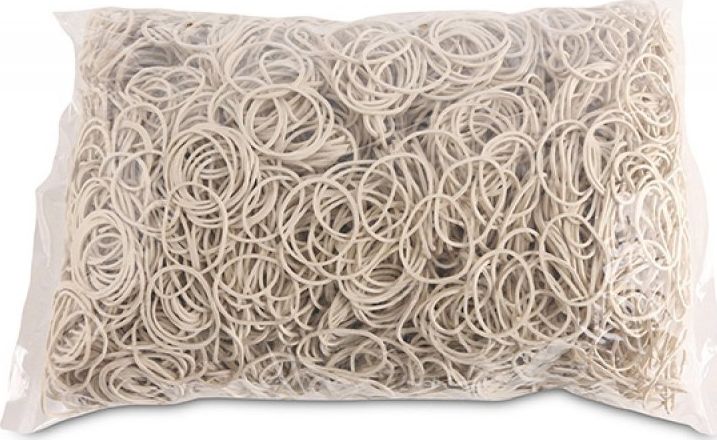 Office Products Gumki Recepturki Office Products, Średnica 30Mm, 1,5X1,5Mm, 60% Kauczuku, 1000G, Zgrzewka, Białe