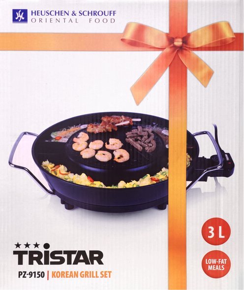 Grill elektryczny Tristar Grill elektryczny do koreańskiego BBQ z funkcją hot pot 3L, śr. 36cm - Tristar