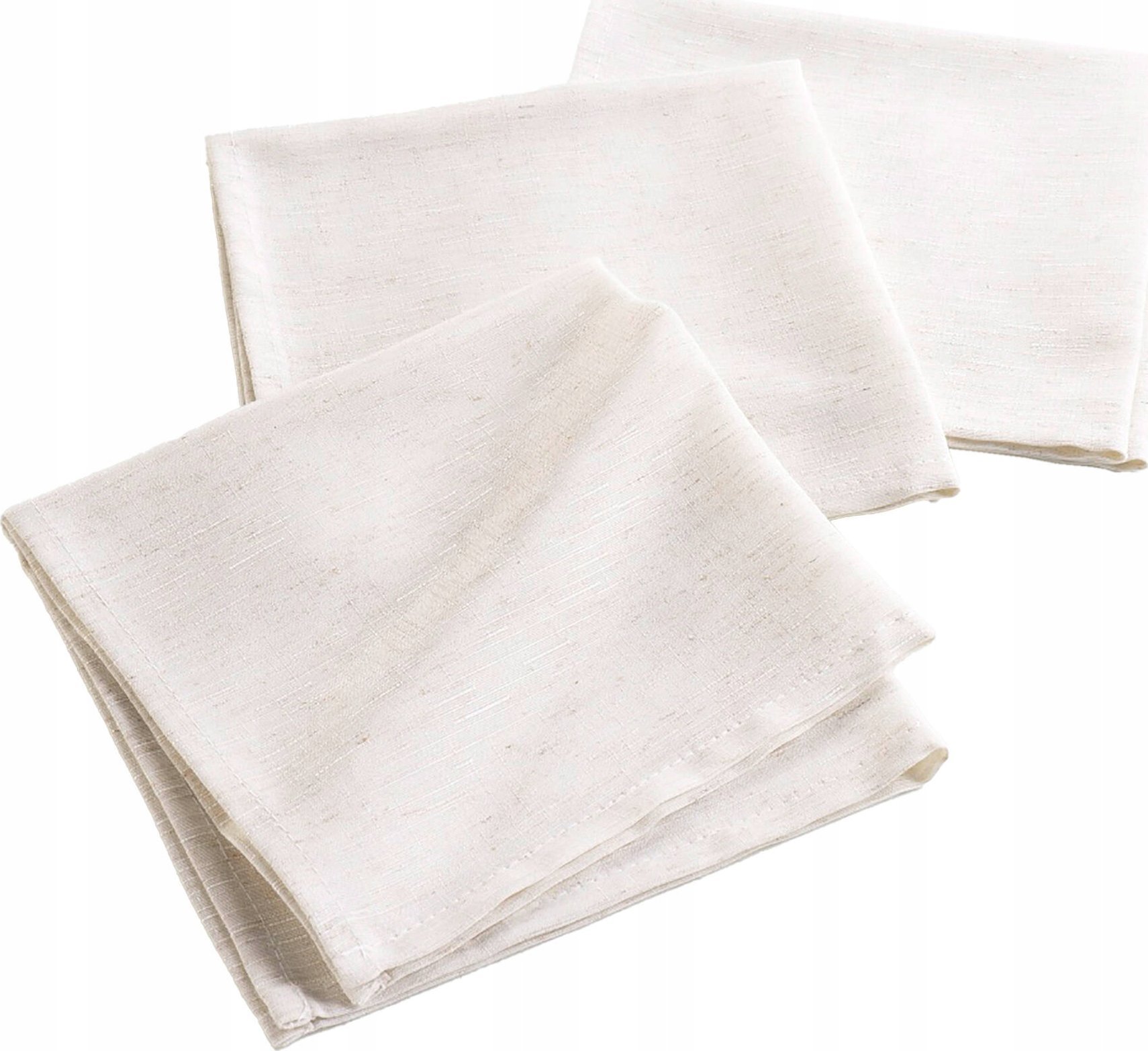 Douceur d`Interieur Zestaw trzech serwetek na stół, imitacja lnu, 40 x 40 cm