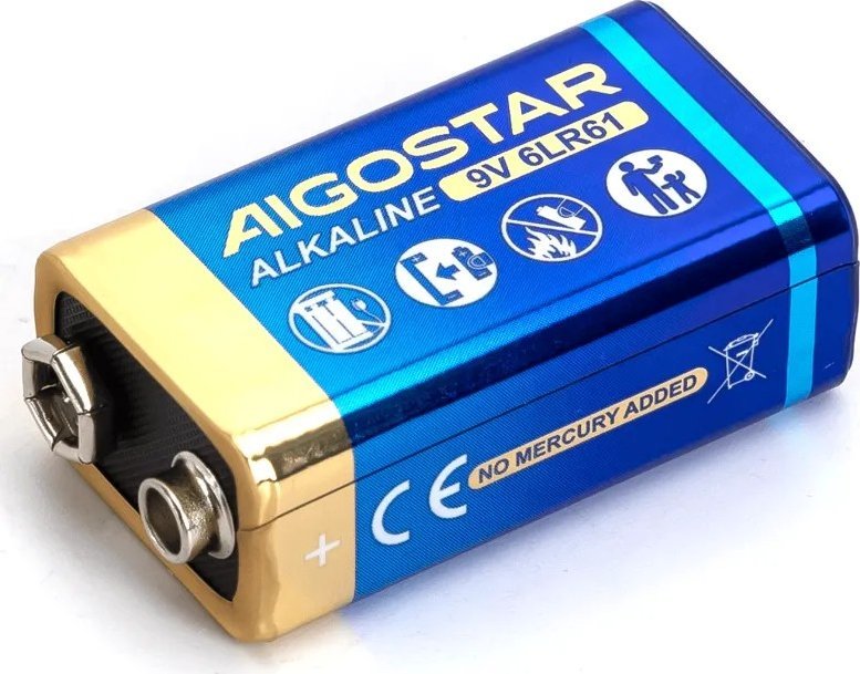 Aigostar Bateria alkaliczna 6LR61 9V 1 szt. Bateria alkaliczna 6LR61 9V 1 szt.