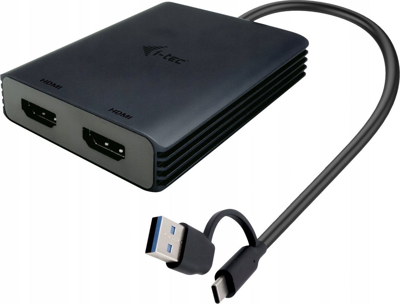 Adapter AV I-TEC i-tec USB-A/USB-C Dual 4K HDMI Video Adapter