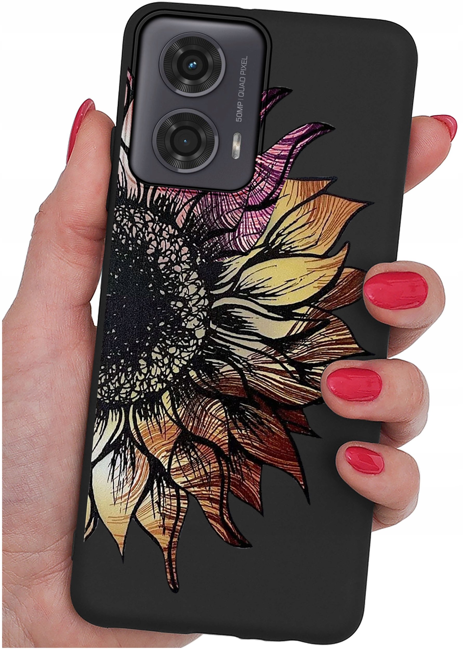 krainaGSM Etui do Motorola Moto G24 |G24 POWER |G04 |E14 WZORY |SILIKONOWE MATT szkło