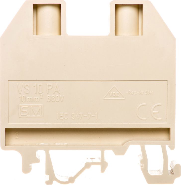 Eti-Polam Złączka szynowa gwintowa 10mm2 beżowa VS 10 PA 003901101