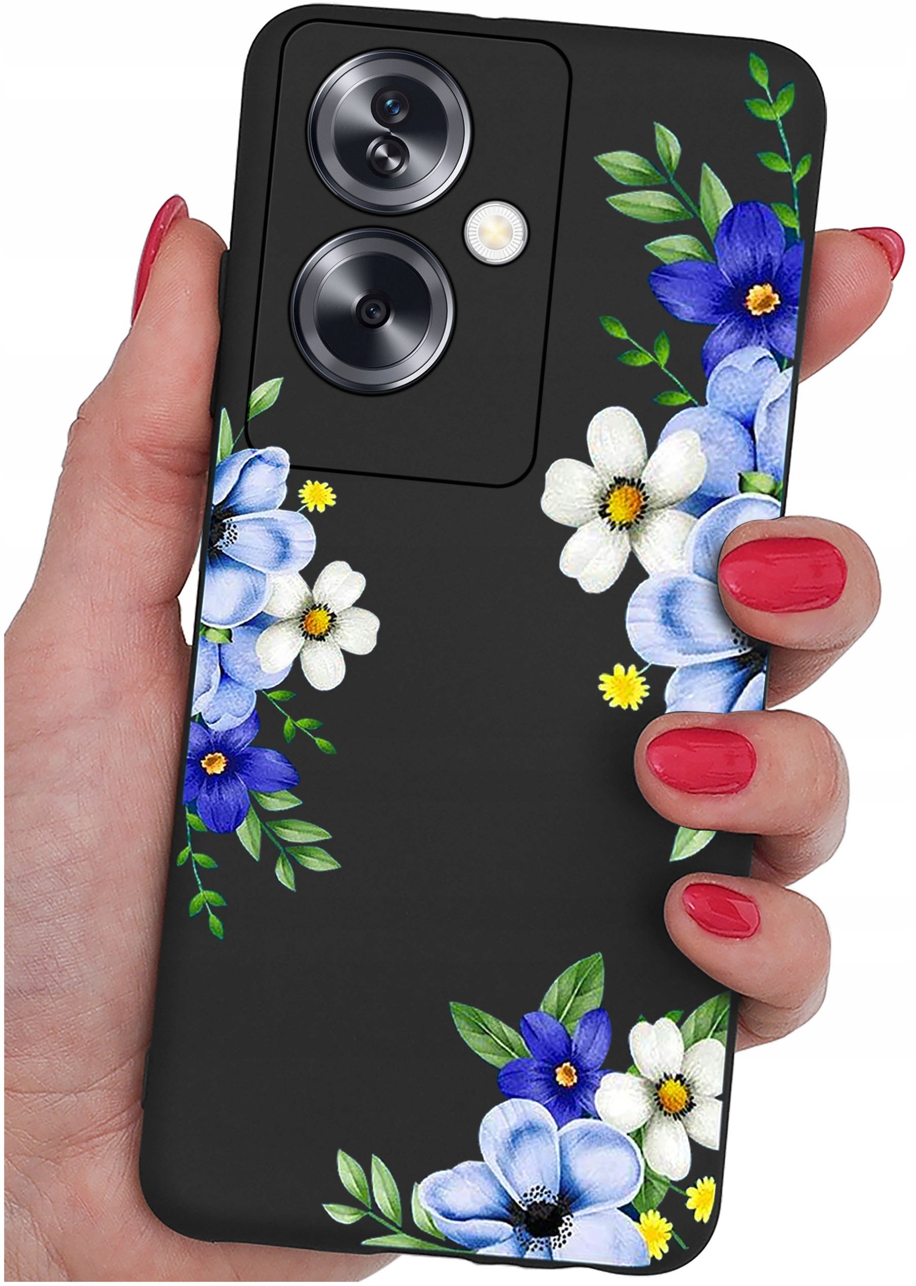 ETUI do Oppo A79 5G WZORY |SILIKONOWE MATT CASE + SZKŁO ochronne 9H