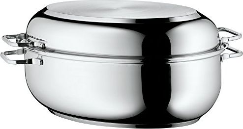 Patelnia WMF Indukcja pieczenia WMF 41x28,5x18 cm, 8,5l z pokrywą indukcyjną, stal nierdzewna Cromargan, żaroodporna