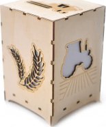 Lampa stołowa Koszulkowy Rolnik - drewniana lampka na prezent dla rolnika