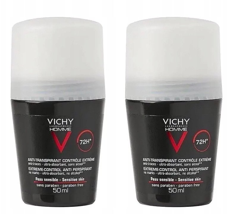 Vichy Homme 72H Extreme-Control Anti Perspirant 2 x 50 ml
