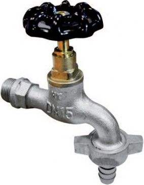 Hydroland Zawór czerpalny ze złączką węża żeliwny 3/4" (Z.CZ.ŻEL.ZŁ20)