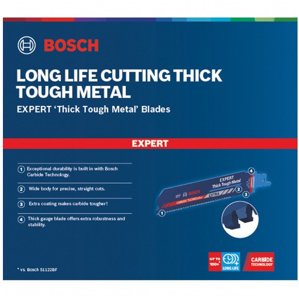 bosch powertools Bosch Expert sabre saw blade 'Thick Tough Metal' S 955 CHC, 10 pieces (length 150 mm)