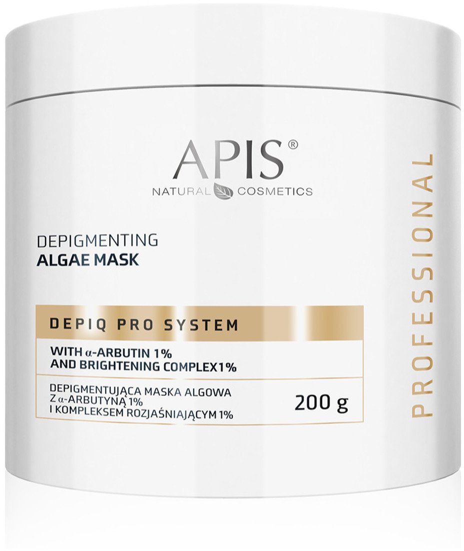 Apis Depiq Pro System Depigmentująca maska algowa z alfa-arbutyną 1% i kompleksem rozjaśniającym 1% 200g