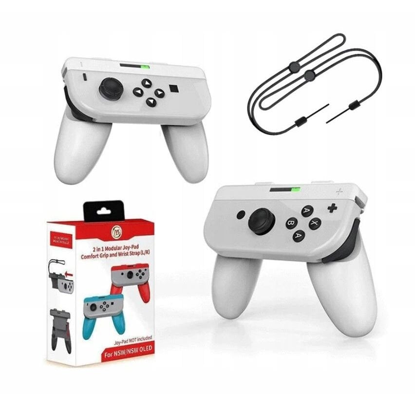 2x Handgrip Uchwyty Pad Na Joy-cony Do Nintendo Switch / Oled / Jys-ns226 / 2x Biały