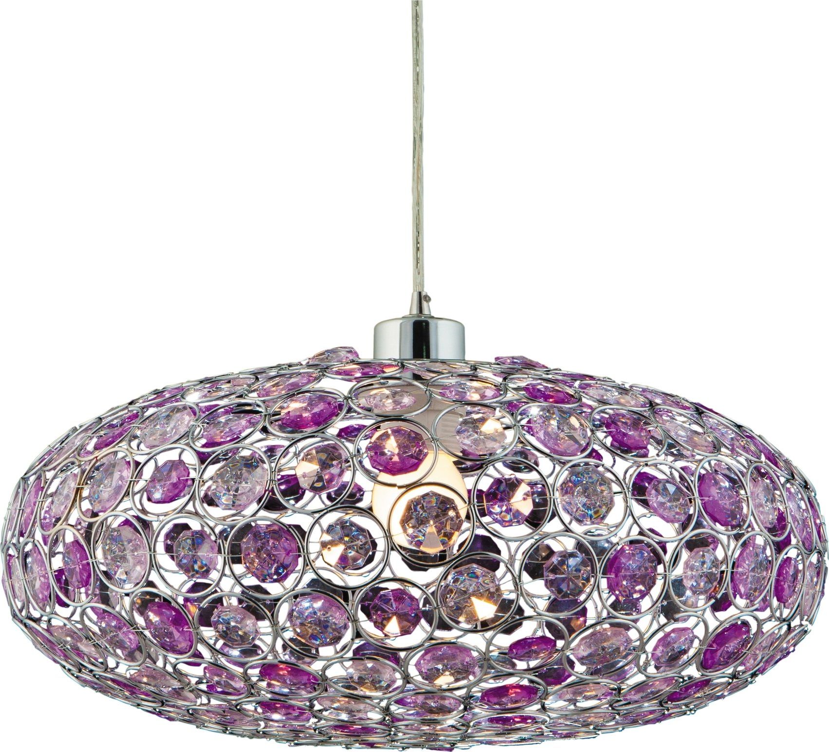 Lampa wisząca Candellux Lampa sufitowa fioletowa Candellux CRISTY 31-92635