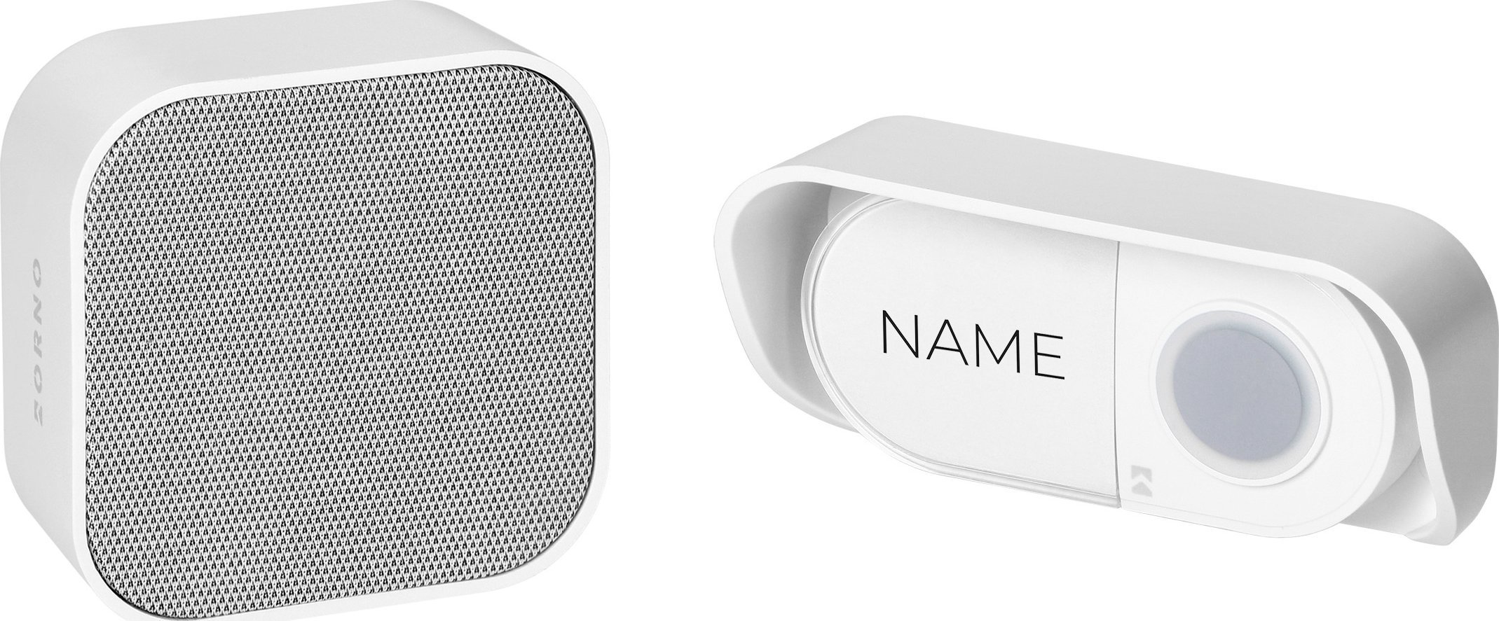 Orno ATEL DC, dzwonek bezprzewodowy bateryjny, learning system, 38 dźwięków, 150m, biały