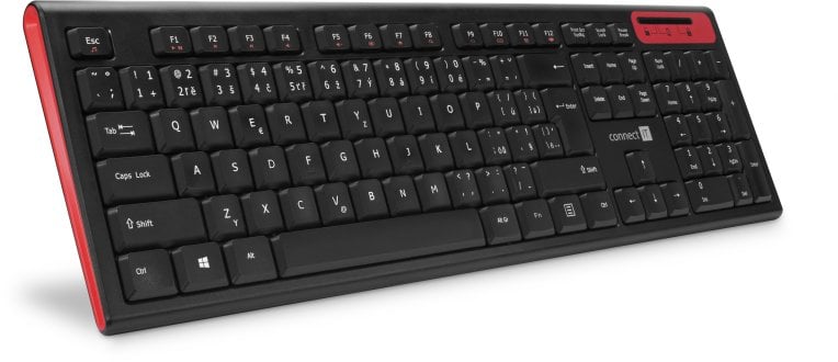 Connect IT CKB-3000-CS klawiatura Uniwersalne RF Wireless Czarny, Czerwony