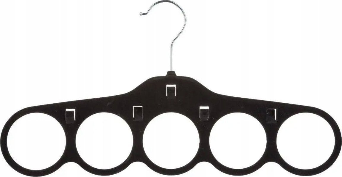 5five Wieszak welurowy na szaliki, paski, 5 przegródek