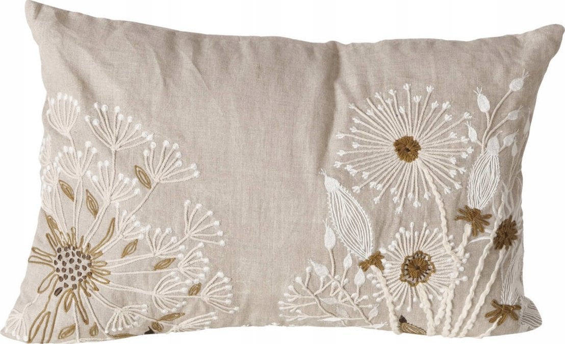 Boltze Poduszka dekoracyjna FINNA, kwietny wzór, 100% len