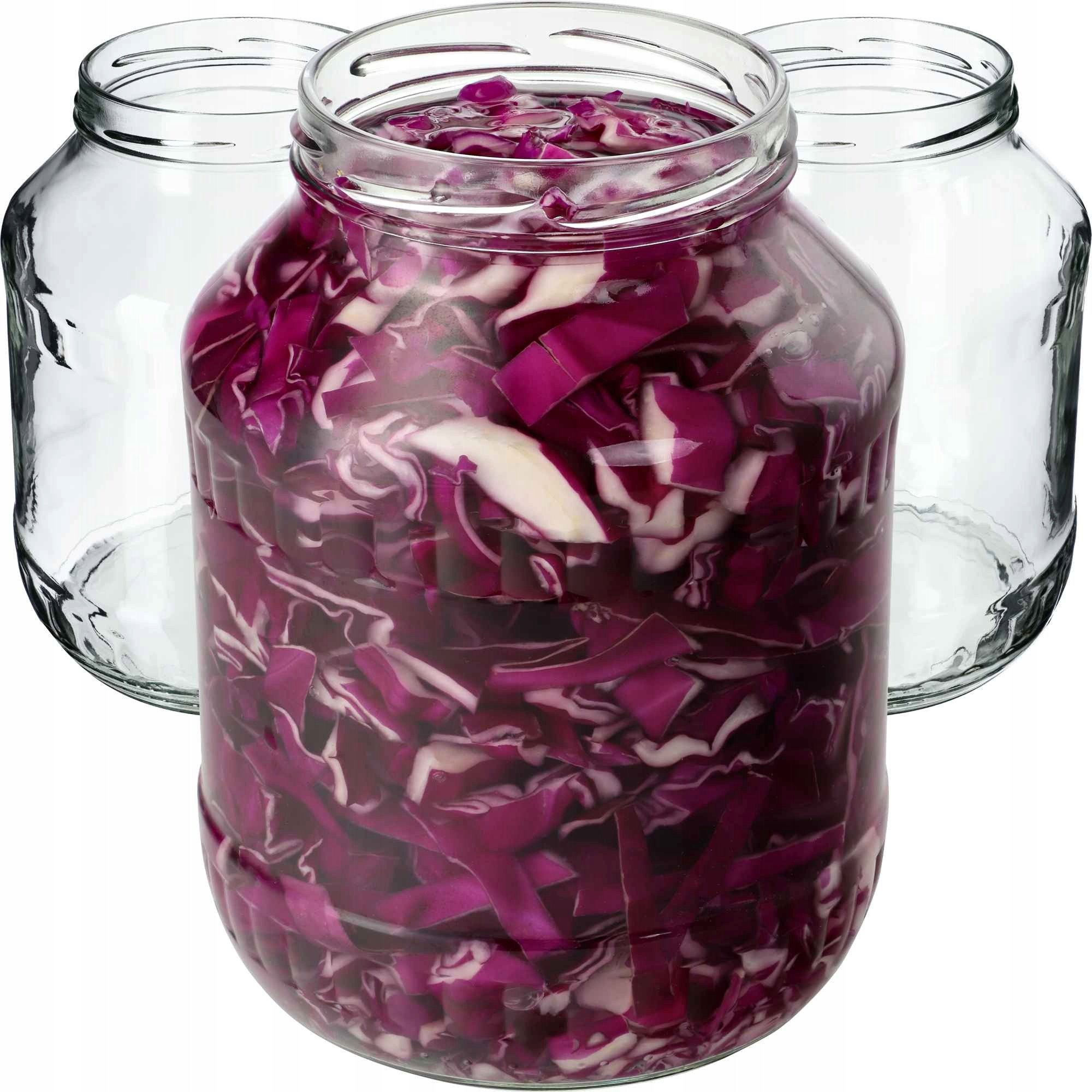 KADAX 4x Słoik Słój Szklany 1,7L Słoiki Na Przetwory Ogórki Nalewki miód