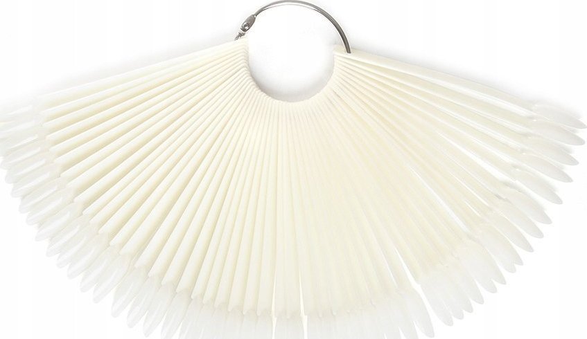 Cosmetics Zone Wzornik wachlarz migdałki - 50 tipsów - mleczne