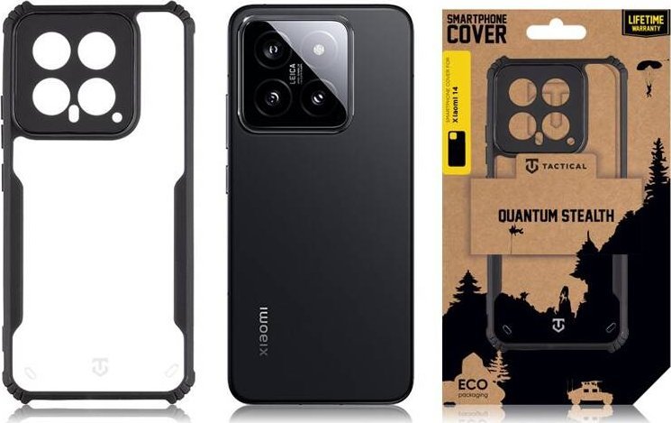 Tactical Quantum Stealth Cover for Xiaomi 14 Clear/Black standard