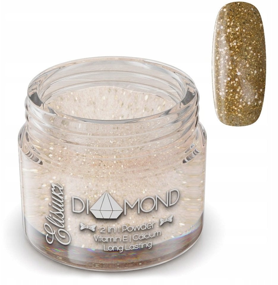 Elisium Diamond 2in1 Powder proszek do manicure tytanowego D09 Glowing Gold 23g