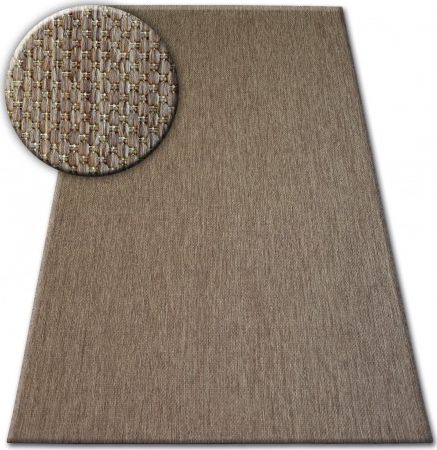 Dywany Łuszczów Dywan SZNURKOWY SIZAL FLAT 48663/870 brąz GŁADKI, 80x150 cm