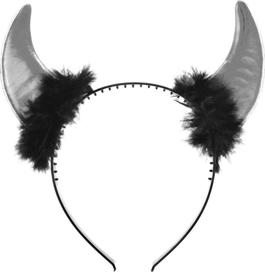 Metalizowane rogi diabła srebrne