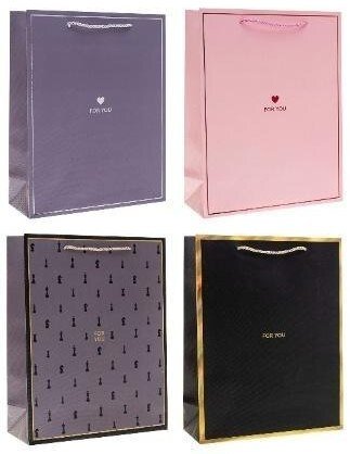 Torebka prezentowa 18x23x8cm mix ROZETTE