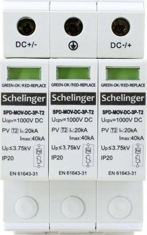 Bemko OGRANICZNIK PRZEPIĘĆ 3P DC 1000V KLASY T2 SCHELINGER