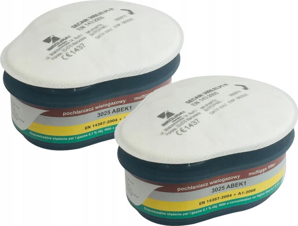 Secura Filtropochłaniacz wielogazowy 3055 ABEK1P3 R Secura kpl. 2 szt.