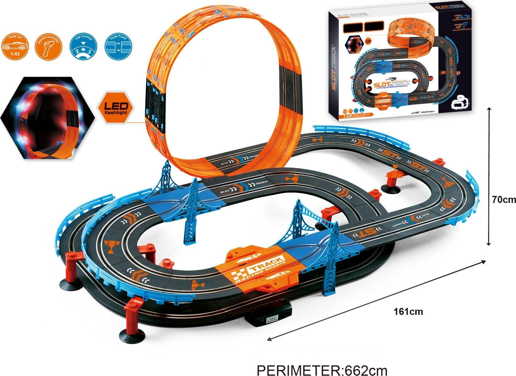 JJ Slot LED Racerbane 662cm 1:43