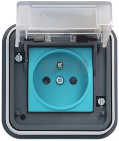 XEV081 W.1 E-Vehicle Gniazdo ładowania pojazdów elektrycznych podtynkowe 2P+E IP55 szary XEV081