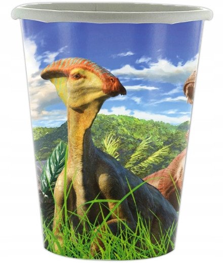 Kubeczki Jednorazowe Świat Dinozaurów Jurassic / Happy Birthday / 10szt