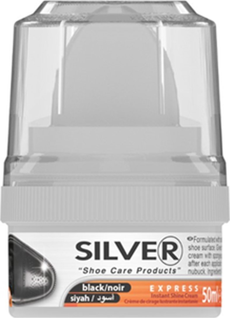 Silver Pasta do obuwia z gąbką 50ml Czarna (02)