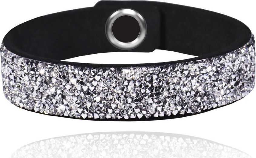 Radziszewska Bransoletka Alcantara z kryształkami CAL