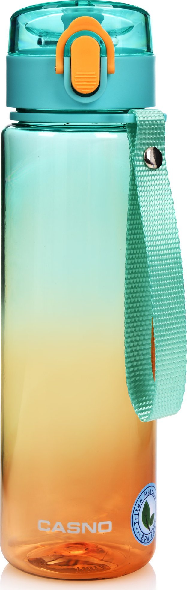 Butelka tritanowa Casno Aura 560 ml zielono-pomarańczowa