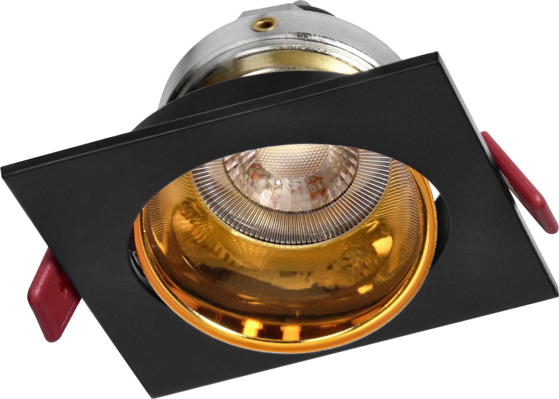 Orno FONDI SC ramka dekoracyjna oprawy punktowej, MR16/GU10 max. 50W, kwadrat, stała, aluminiowa, czarno-złota