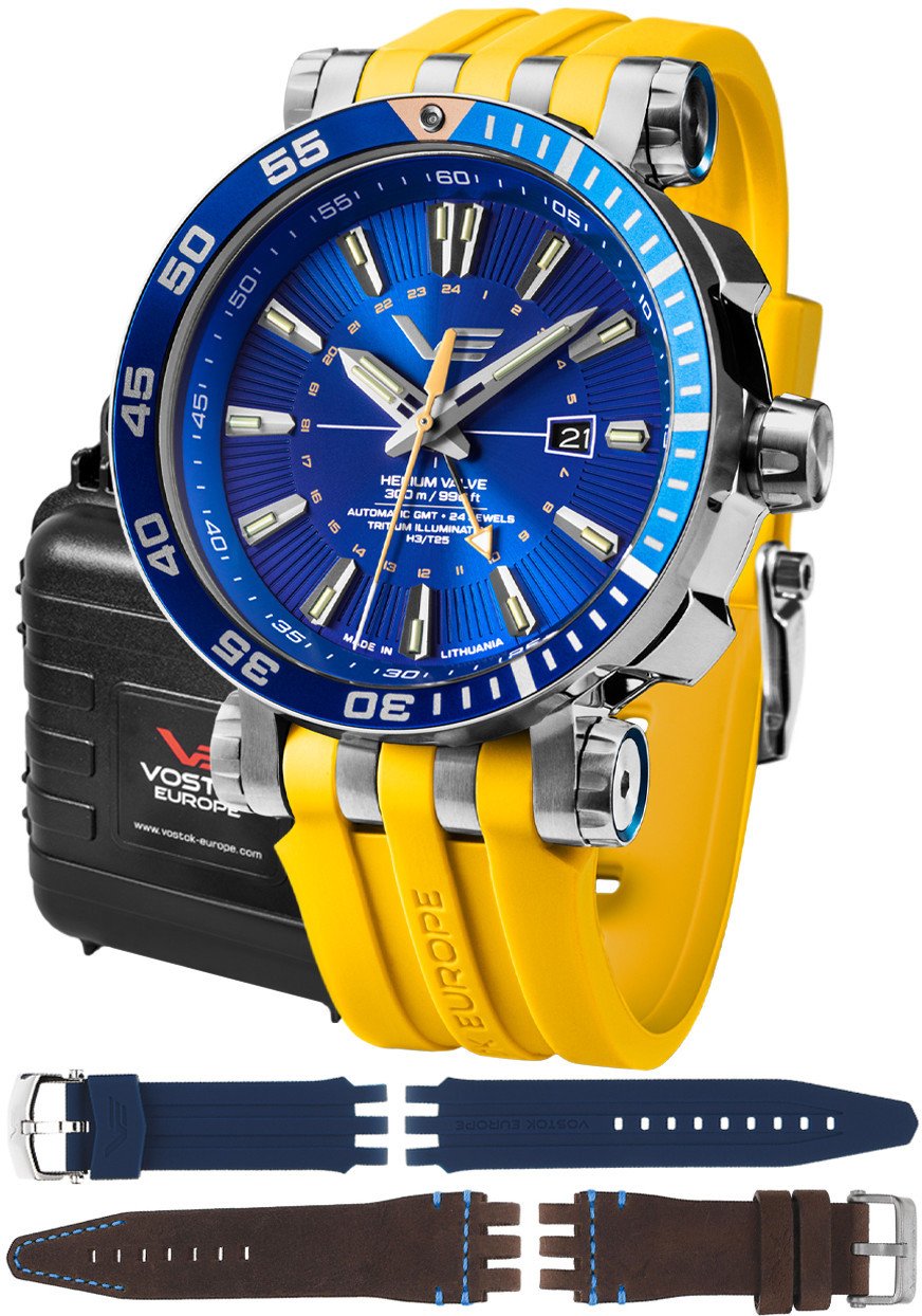 Zegarek męski Vostok Europe NH34-575A716SY żółty