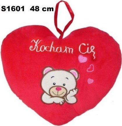 Poduszka Serce miś 48cm