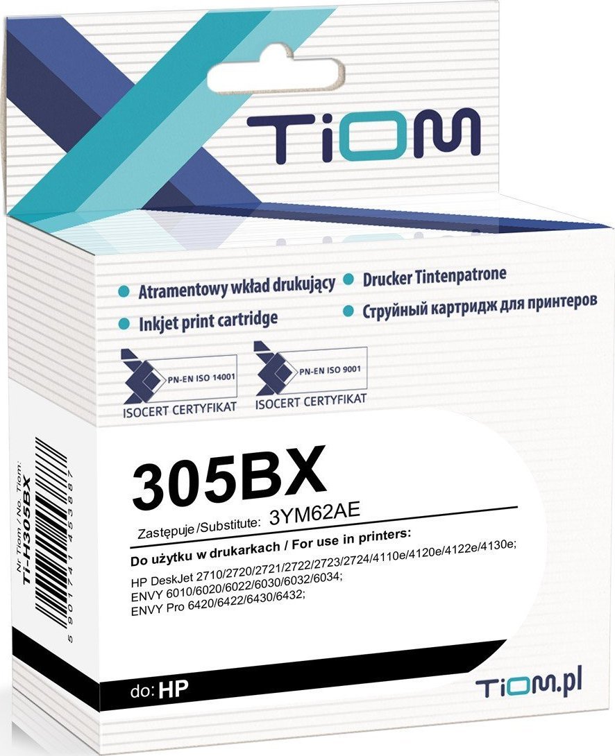 Tusz Tiom Tusz Tiom do HP 305BX | 3YM62AE | 7ml | black