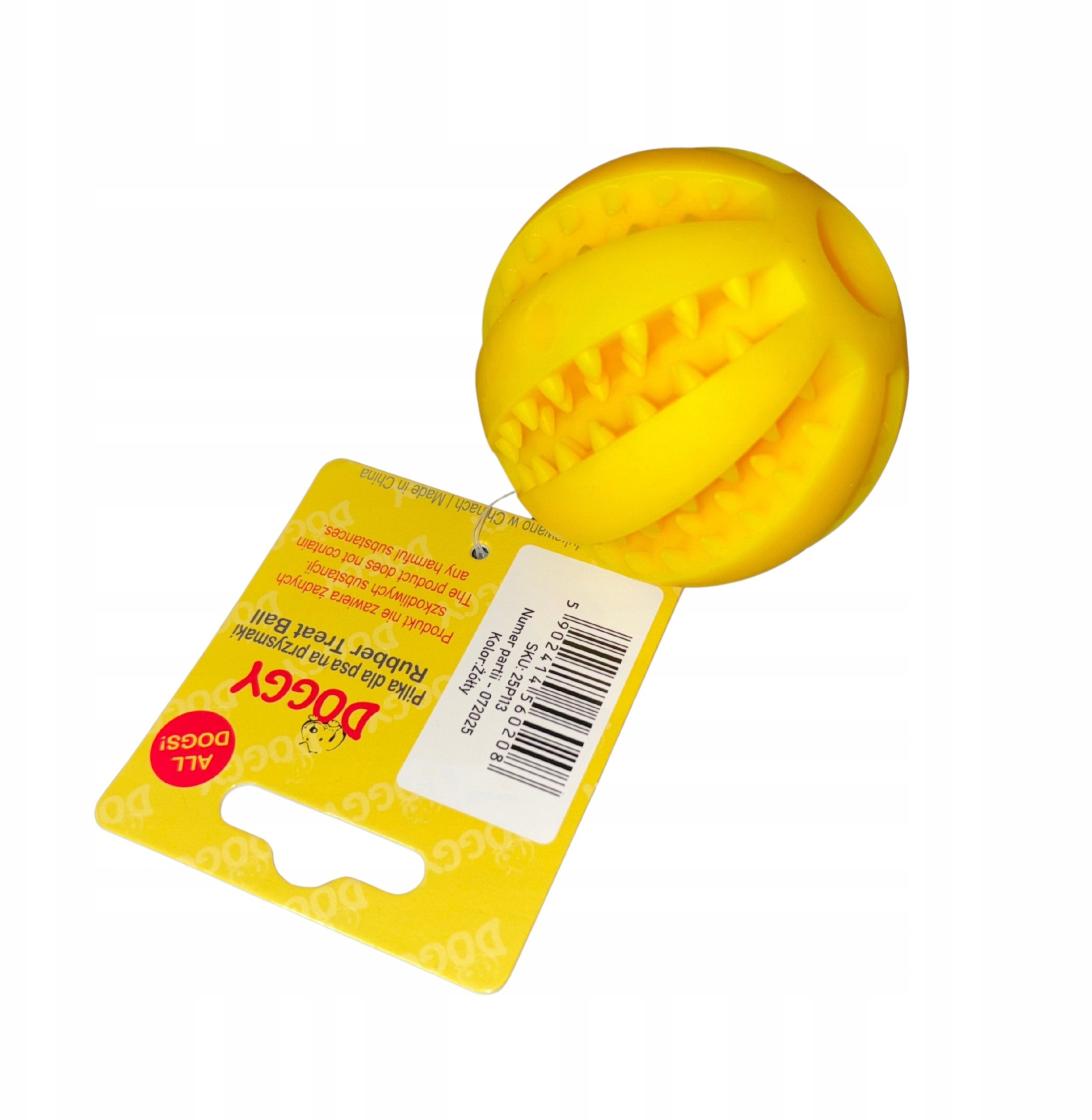 PIŁKA NA PRZYSMAKI 7 cm — ŻÓŁTA