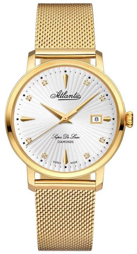 Zegarek Atlantic Super De Luxe 29355.45.27 Damski Diamenty .