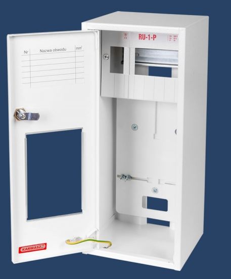 Karwasz Rozdzielnica uniwersalna plombowana z zamkiem IP30 biała RU-1-P Z/O