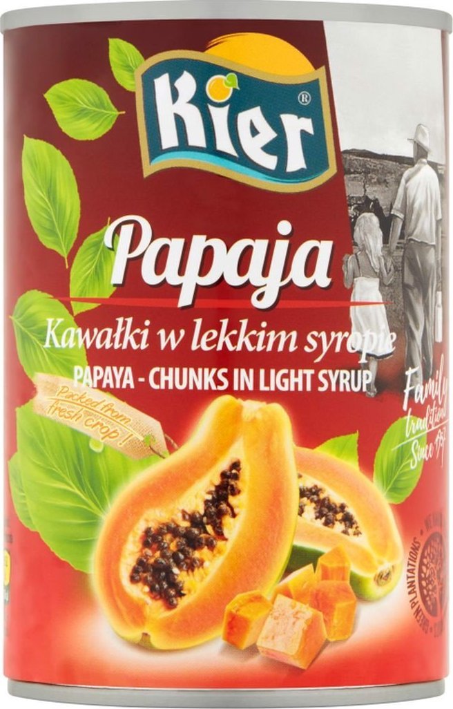 KIER Kier Papaja kawałki w lekkim w syropie 425 g