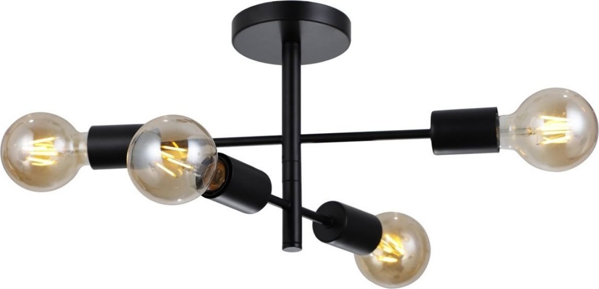 Lampa sufitowa Italux Sufitowa lampa Piansi PND-4025-4-BL Italux stics do jadalni czarna