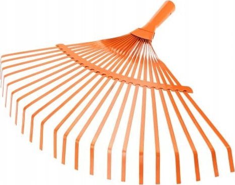 VERGIONIC Grabie metalowe wachlarz na kija duże do trawy liści 38cm