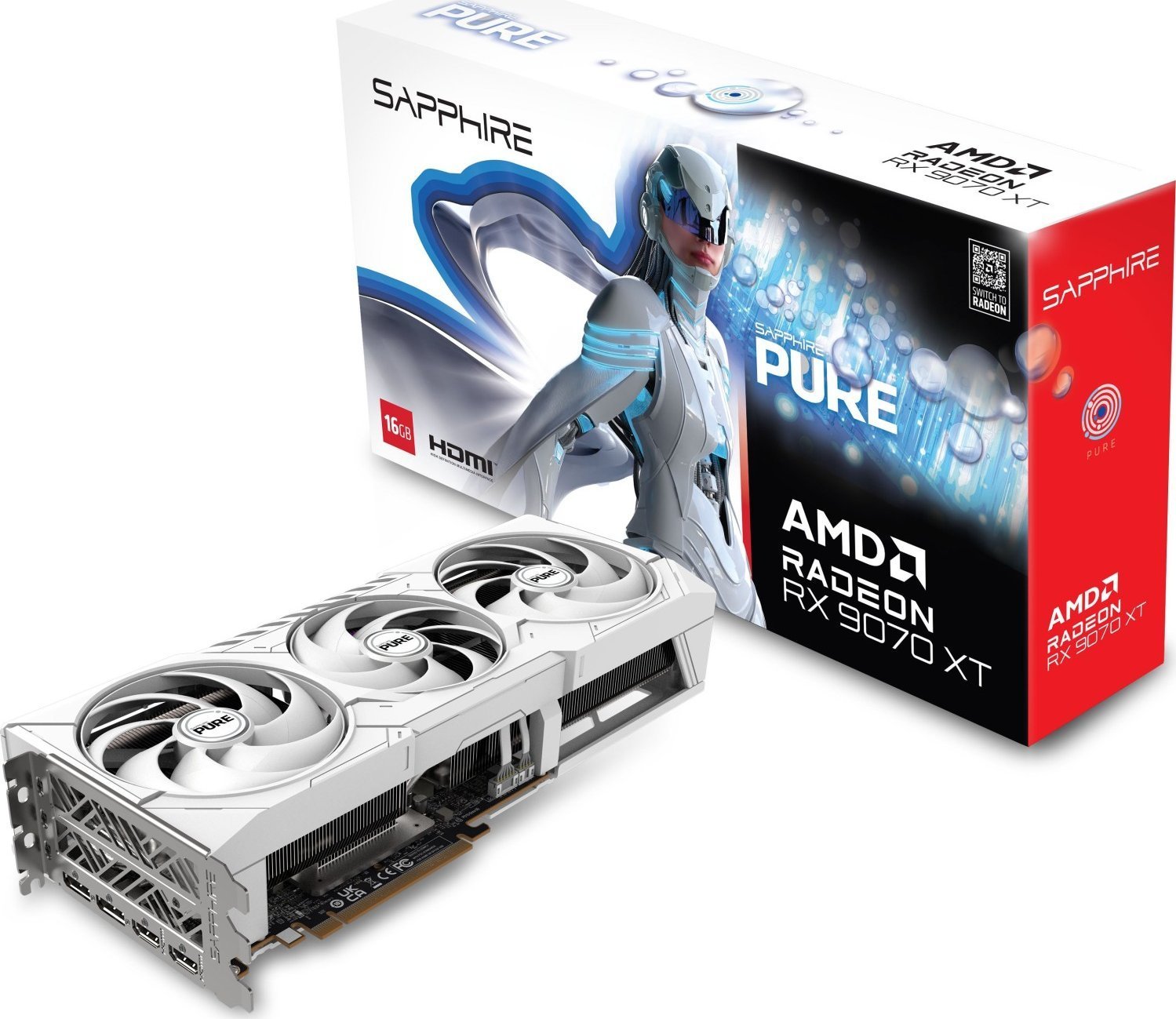 Karta graficzna Sapphire Pure Radeon RX 9070 XT 16GB GDDR6 (11348-02-20G)